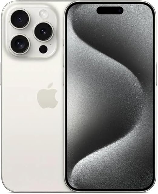 Apple iPhone 15 Pro Max, 256GB, White Titanium for TracFone