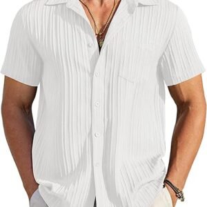 COOFANDY Men's Casual Button Down Shirts Short Sleeve